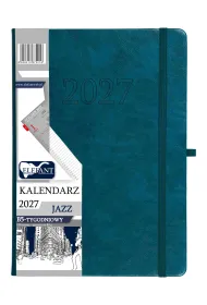 Kalendarz 2027 Jazz B5 tygodniowy szmaragdowy