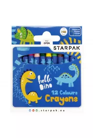 Kredki woskowe 12 kolor�w Dino STARPAK 512004 12 szt.