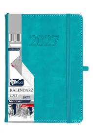 Kalendarz 2027 Jazz B6 dzienny turkusowy