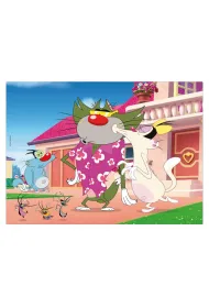 Puzzle dwustronne 108 el. Oggy i karaluchy Lisciani