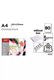 Artix Blok rysunkowy A4/80K 110g