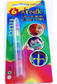 Titanum Kredki do malowania twarzy i cia�a fluo 6 kol. 188129 6 kolor�w