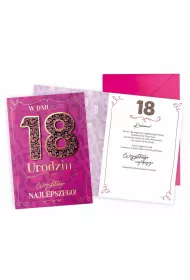 Kukartka Karnet Urodziny 18