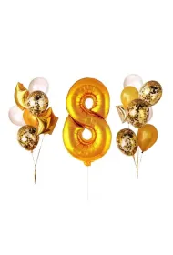 GoParty Zestaw balon�w z�otych 8