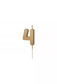 PartyDeco �wieczka urodzinowa 4 z�ota 4.5cm