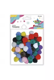 Titanum Pompony akrylowe mix kolor�w 15mm