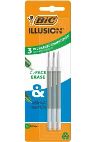 Wk�ad �elowy Illusion 0,7mm zielony 3 szt BIC