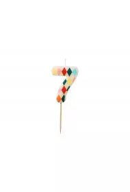 PartyDeco �wieczka urodzinowa 7 romby 5.5cm