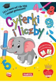 Kolorowanka z naklejkami. Cyferki i liczby