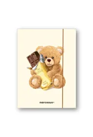 Narcissus Teczka A4+ z gumk� Teddies&Mi� z czekolad�