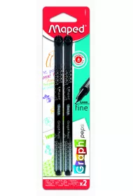 Maped Cienkopis Graph Peps Deco czarny 2 szt.