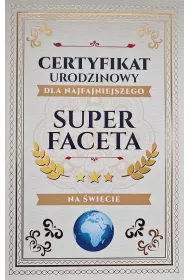 Yeku Karnet Certyfikat Urodzinowy Super Faceta