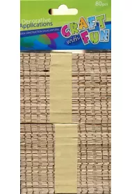 Craft with Fun Ozdoba dekoracyjna drewniane patyczki wycinane 80 szt.