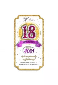 Kukartka Karnet 18 urodziny PM-093