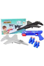 Pistolet na strza�ki 2w1 wyrzutnia samolot�w nieb LeanToys