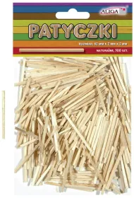 Aliga Patyczki bezbarwne 42x2x2mm PK-0166 500 szt.