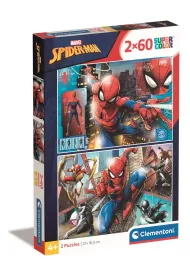 Puzzle 2x60 el. SuperColor. Spider-man Clementoni