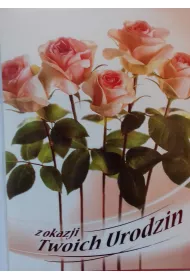Art Nuvo Karnet B6 Kwiaty z okazji urodzin