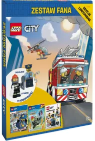 LEGO City. Zestaw Fana. 3 ksi��ki i 2 minifigurki: policjant, stra�ak