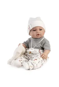 Lalka hiszpa�ska bobas w bia�ym komplecie 42cm Berbesa