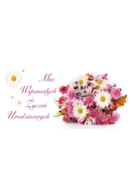 Stamp Karnet Flowers Urodziny wz�r nr 3