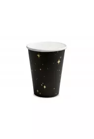 PartyDeco Kubeczki czarne 260ml 6 szt.