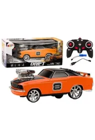 Auto R/C 1:18 Drift 360 �wiat�o d�wi�k pomara�cz. LeanToys