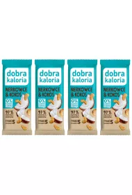 Dobra Kaloria Baton owocowy kokos i orzech Zestaw 4 x 35 g