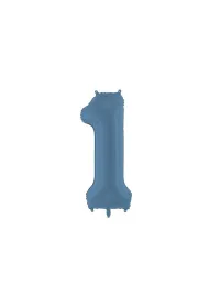 PartyDeco Balon foliowy cyfra 1 granat 86cm