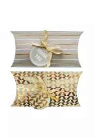 incood. Pude�ko na prezenty pastelowe z�ote 22x10 cm 2 szt.