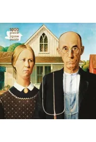 Puzzle 1000 American Gothic Grant Wood Flame Tree