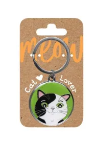 Be-Happy Gifts Brelok dla kociarzy - czarno-bia�y kot