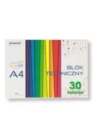 Penword Blok techniczny A4 kolorowy 185-225g 30 arkuszy
