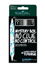 Markery akrylowe dwustronne 5 szt FABER CASTELL