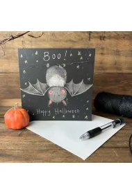 Alex Clark Karnet Halloween kwadrat Nietoperz Boo!
