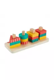 Fisher Price. Drewniany sorter ksztatw Mattel