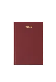 Terminarz 2027 dzienny A5 Divas bordowy