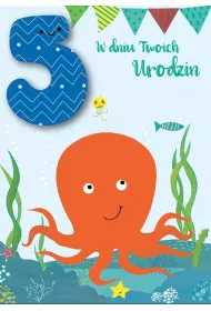 Kukartka Karnet B6 DK-679 Urodziny 5 o�miornica