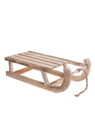 Koopman Sanki dekoracyjne drewniane bielone 50