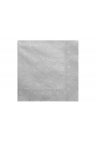 PartyDeco Serwetki tr�jwarstwowe srebrne 33x33 cm
