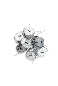 dpCraft Zawieszki dobombek 18mm srebrne 10 szt