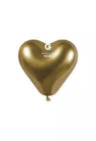Godan Balony chromowane serca z�ote 25 szt.