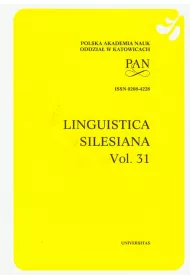 Linguistica Silesiana vol 31