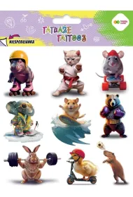 Tatua�e zmywalne Sports Animals HAPPY COLOR