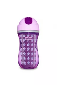 Chicco Kubek niekapek termiczny ze somk 14 m+ Girl 266 ml
