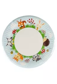 Arpex Talerze papierowe Le�ne zwierz�tka 18cm 8 szt.