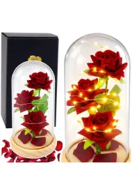 LeanToys Wieczne R�e W Szklanej Kopule O�wietlenie Led