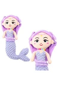 Syrenka pluszowa z koralami fioletowa 32cm LeanToys