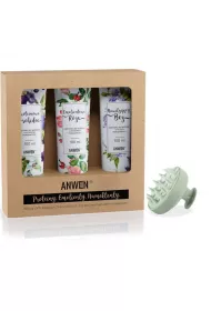 Anwen Zestaw odywek do wosw o wysokiej porowatoci + Mohani Szczotka do mycia wosw i masau gowy 3 x 100 ml