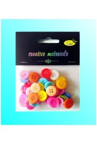 Galeria Hobby Guziki pastelowe kolorowe 15 mm